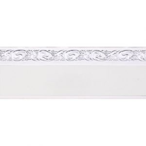 Планка декор. "Ария" белый с серебром (011) /50м — изображение 1
