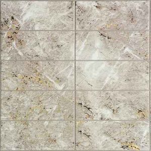 Панель ПВХ Плитка Травертин золотистый 957х482х3мм — изображение 1