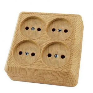 Розетка 4М "Ладога" сосна (квадрат) TDM — изображение 1