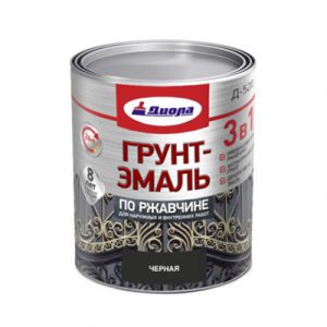 ГРУНТ-ЭМАЛЬ Д-520 ПО РЖАВЧИНЕ 3в1 0,8кг ЧЕРНЫЙ — изображение 1