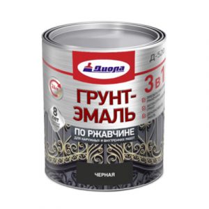 ГРУНТ-ЭМАЛЬ Д-520 ПО РЖАВЧИНЕ 3в1 5кг ЧЕРНЫЙ — изображение 1