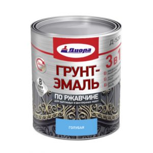 ГРУНТ-ЭМАЛЬ Д-520 ПО РЖАВЧИНЕ 3в1 1,7кг ГОЛУБАЯ — изображение 1