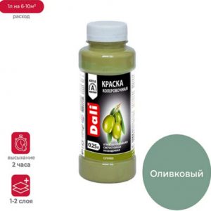 "DALI" КРАСКА КОЛЕРОВОЧНАЯ 0,25л (олива) — изображение 1