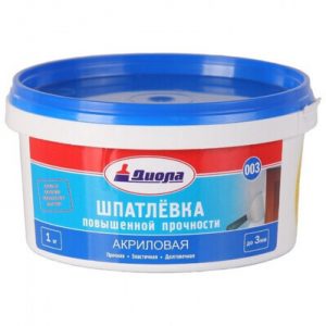 ШПАТЛЕВКА АКРИЛ. интерьерная Д-003 1кг/евробанка — изображение 1