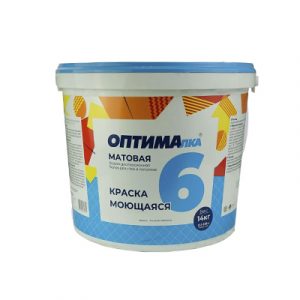КРАСКА моющаяся ОПТИМАЛКА-6 14,0кг — изображение 1