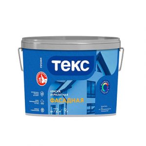 КРАСКА В/Д ТЕКС ПРОФИ ФАСАД. (D) 9л — изображение 1