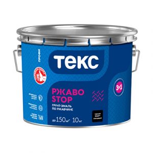 ТЕКС Грунт-эмаль 3в1 РЖАBostop Профи черн гл 10кг — изображение 1