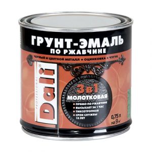 Грунт-эмаль по ржавч.молотковая (бронзовый) 0,75л/6 "DALI" — изображение 1