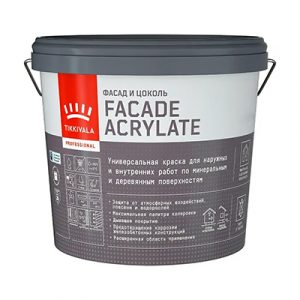 TIKKUR Краска фасадная Facade Acrylate A гл/мат 2,7л — изображение 1