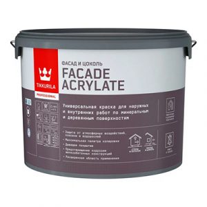 TIKKUR Краска фасадная Facade Acrylate A гл/мат 9л — изображение 1