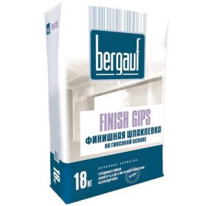 Шпаклевка финиш. гипсов. Finish Gips 18кг Бергауф — изображение 1