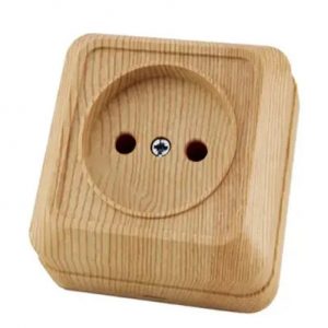 Розетка 1М "Ладога" сосна керамика TDM — изображение 1