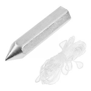 Отвес цилиндрический ТУНДРА, шнур 5 метров, 100 г — изображение 2