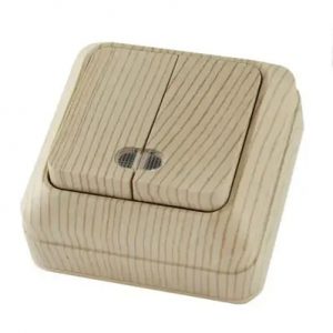 Выключатель 2кл "Ладога" сосна индик. TDM — изображение 1