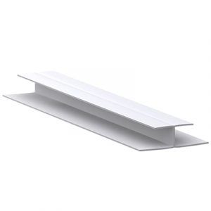 H-профиль стыковочный "ИДЕАЛ ГЛОССИ" Белый глянец 8мм.х3,0м./001-0 — изображение 1