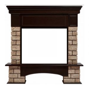 Портал Firelight Forte камень корич., шпон тем. дуб — изображение 1