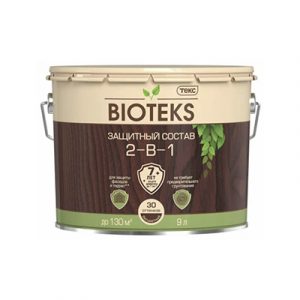 ТЕКС Защитный состав 2-в-1 Биотекс Сосна 9,0л — изображение 1