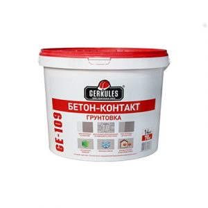 Грунтовка ГЕРКУЛЕС GE-109 бетон-контакт 14кг — изображение 1