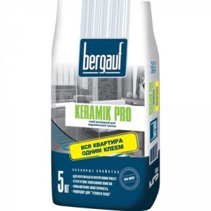 Клей усиленный д/кафеля Keramik Pro 5кг Бергауф — изображение 1