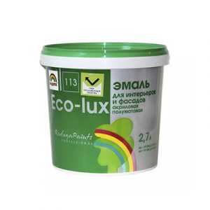 Эмаль 113 Эко-Люкс фасад/интерьер РАДУГА (С) 2,7л — изображение 1