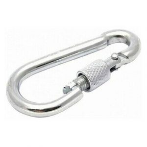 Карабин 9 с фиксатором DIN 5299D, цинк/ шт — изображение 1