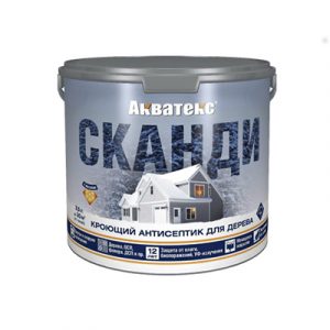 Антисептик кроющий Акватекс СКАНДИ лакрица 2,5л/4 — изображение 1