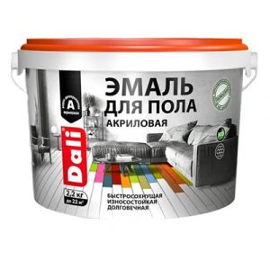 Эмаль для пола акриловая база А 2,2л. "DAL" — изображение 1