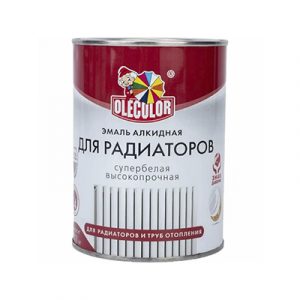ЭМАЛЬ АЛКИД. "OLE COLOR" Д/РАДИАТОРОВ 0,9кг БЕЛАЯ — изображение 1