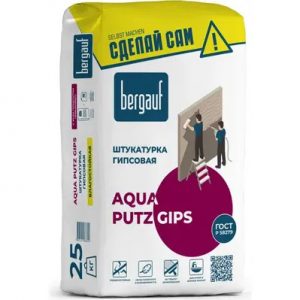 Штукатурка гипсовая Aqua Putz Gips 25кг Бергауф — изображение 1