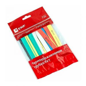 Термоусадочная трубка EKF 8/4 (7 цветов по 3шт) — изображение 1