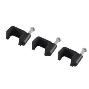 Скоба крепления кабеля прямоуг. СП-9*5 (50шт) ЧЕРН — изображение 1