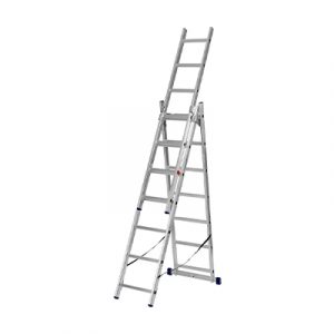 Лестница трехсекционная алюм. 3х7 ступеней Сибртех — изображение 1