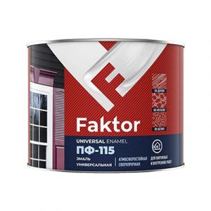 Эмаль ПФ-115 белая гл. 1,9кг FAKTOR/6 — изображение 1