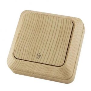 Выключатель 1кл "Ладога" сосна проход. TDM — изображение 1