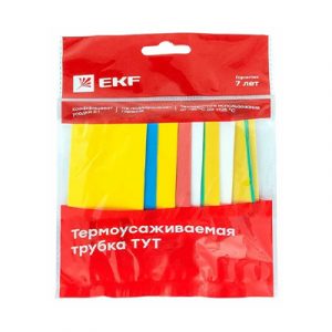Термоусадочная трубка EKF 20/10 (7 цветов по 3шт) — изображение 1