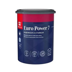 КРАСКА В/Д Tikkurila  EURO POWER 7 (А) 0,9л мат — изображение 1