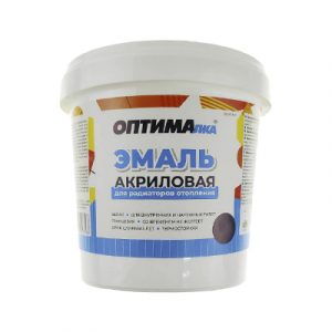 Эмаль акриловая д/радиаторов отопления ОПТИМАЛКА 1,0кг /4 — изображение 1