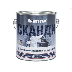 Антисептик кроющий Акватекс СКАНДИ карамель 2,5л/4 — изображение 1