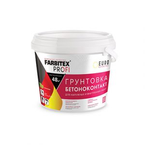 Грунт бетоноконтакт акрил. 1,4кг Farbitex Профи — изображение 1