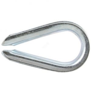 Коуш 6 для стальных канатов, DIN 6899А, цинк/ 2шт — изображение 1