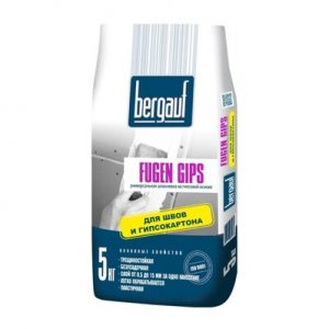 Шпаклевка универ. гипсовая Fugen Gips 5кг Бергауф — изображение 1