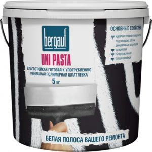 Шпатлевка финишная полимерная Uni Pasta 5 кг Бергауф — изображение 1
