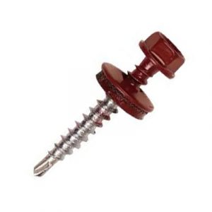 САМОРЕЗ кровельный RAL-3005 4,8*35 (25шт) — изображение 1