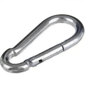 Карабин 12 пожарный DIN 5299C, цинк/ шт — изображение 1