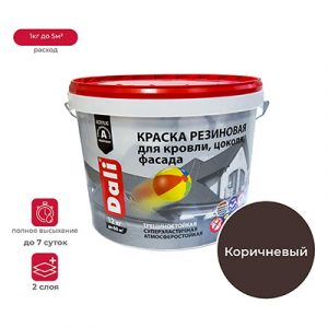 КРАСКА ФАСАДНАЯ РЕЗИНОВАЯ "DALI" 12кг корич. — изображение 1