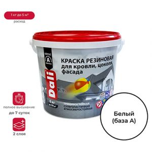 КРАСКА ФАСАДНАЯ РЕЗИНОВАЯ "DALI" (А) 6кг/1 — изображение 1
