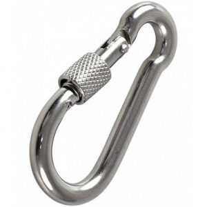 Карабин 4 с фиксатором DIN 5299D, цинк/ шт — изображение 1