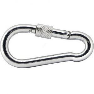 Карабин 7 с фиксатором DIN 5299D, цинк/ шт — изображение 1