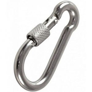 Карабин 8 с фиксатором DIN 5299D, цинк/ шт — изображение 1