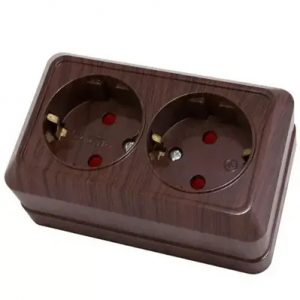 Розетка 2М "Ладога" бук c З/К+З/Ш. TDM — изображение 1